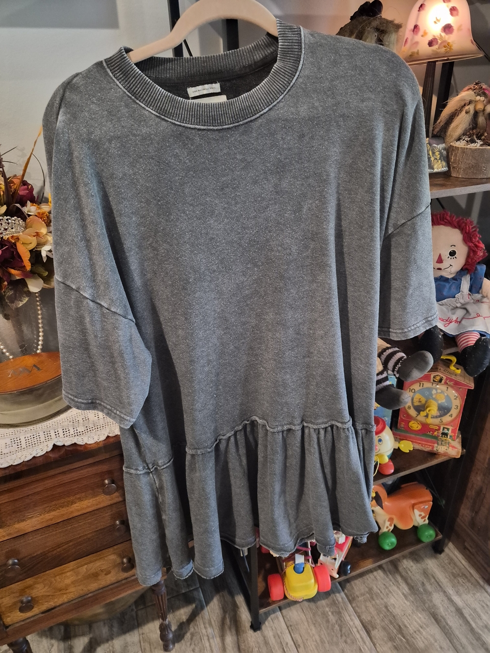 American Eagle Charcoal Gray Crewneck Tunic